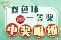 双色球第2019099期一等奖中奖明细