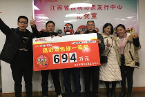 福彩兑奖室双喜临门 百万大奖得主现身领奖